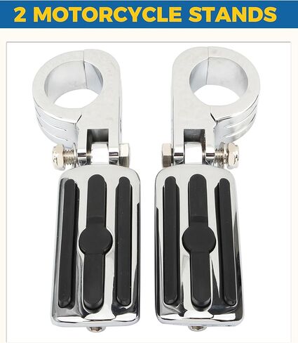 Highway Pegs,Motorcycle Foot Pegs,Car Accessories 1-1/4"Motorcycle Highway Pegs,Crash Bar Foot Pegs,Multi Angle Adjustable Highway Pegs,Suitable for 1.25" Engine Foot Pegs Bracket Clamp in Kuwait