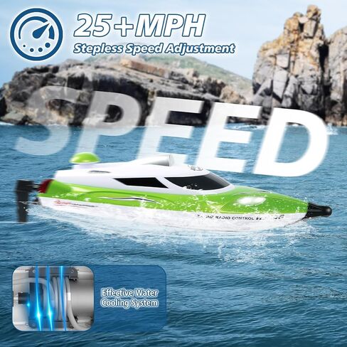 RC Boat-Remote Control Boat for Adults-High Speed 35+ KPH RC Boat for Pool-Toys for Ages 8-13 (Black) in Saudi Arabia