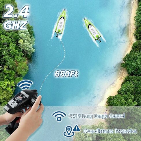 RC Boat-Remote Control Boat for Adults-High Speed 35+ KPH RC Boat for Pool-Toys for Ages 8-13 (Black) in Saudi Arabia