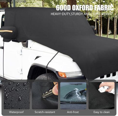 Windshield Cover for Ice and Snow | Enhanced 600D Oxford Fabric Windshield Frost Cover for Any Weather | Water, Heat & Sag-Proof Car Windshield Snow Cover | X-Large in Kuwait