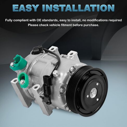 AC Compressor with Clutch Compatible for 2009-2014 Hyundai Sonata 2.4 L4 / 2011-2012 Kia Optima replacement CO 11218C 977013R000 in Saudi Arabia