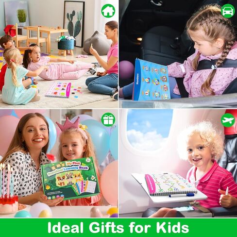 Foayex Toddler Busy Book Montessori Toys for 3 4 5 Year Old, Educational Activities for Learning Letters,Numbers,Fun Doodle & Coloring Workbook for Kids Travel,Gifts for Girls Boys (Wipe-Clean) in Saudi Arabia