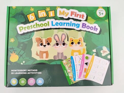 Foayex Toddler Busy Book Montessori Toys for 3 4 5 Year Old, Educational Activities for Learning Letters,Numbers,Fun Doodle & Coloring Workbook for Kids Travel,Gifts for Girls Boys (Wipe-Clean) in Saudi Arabia