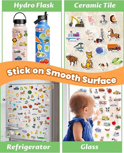 Reusable Sticker Book for Toddlers 2-4 Years, Stickers for Kids, Toddler Sticker Book Ages 1-3, Toddler Craft Activities, Toddler Travel Toys Ages 2+ Boy Girl Birthday Gifts in Kuwait