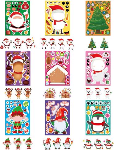42 Sheets Halloween Stickers Make Your Own Halloween Characters Mix and Match Sticker Halloween Party Games Stickers for Kids Make a Face Stickers Halloween Party Favors in Kuwait