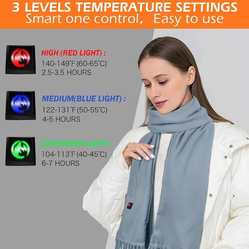 Heated Scarf for Women,Men Rechargeable Heating Scarf for Neck with Battery, Intelligent Winter Scarf in Saudi Arabia