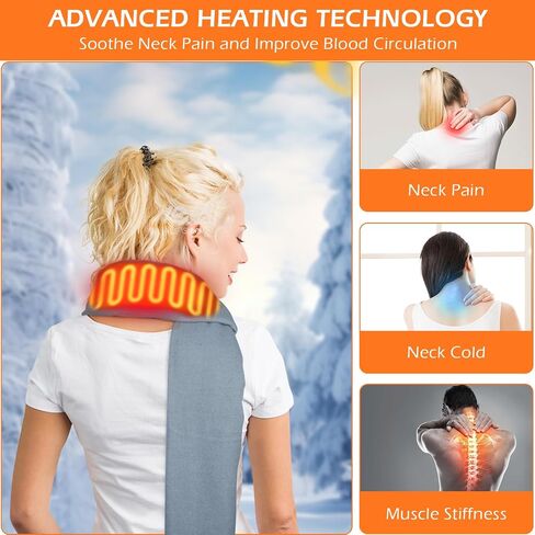 Heated Scarf for Women,Men Rechargeable Heating Scarf for Neck with Battery, Intelligent Winter Scarf in Saudi Arabia
