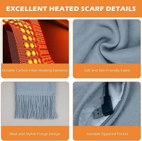 Heated Scarf for Women,Men Rechargeable Heating Scarf for Neck with Battery, Intelligent Winter Scarf in Saudi Arabia