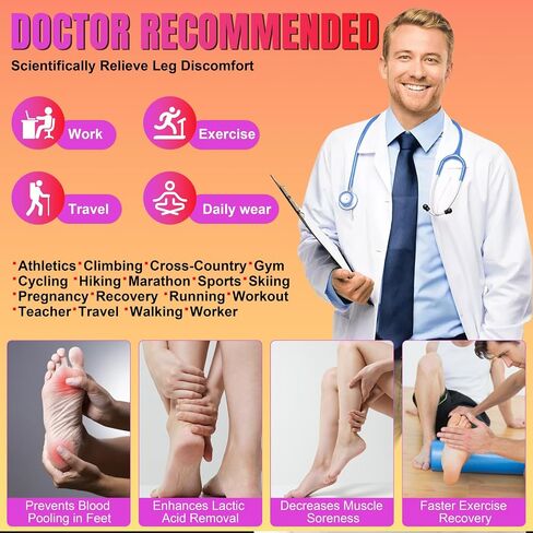 bropite 4 Pairs Plus Size Compression Socks Extra Wide Calf Women&Men 20-30mmHg Support Dancing Cycling Running Climbing in Saudi Arabia