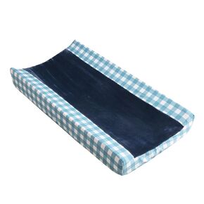Levtex Baby - Play Day Diaper Changing Pad Cover - Fits Most Standard Changing Pads - Teal and Navy - Nursery Accessories - Plush