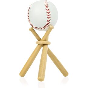 Mingslamas1 Pack Wooden Baseball Stand,Baseball Holders for Display Balls,Wooden Baseball Stand Display Holder for Baseball Players Fans、Kids and Sports Lover