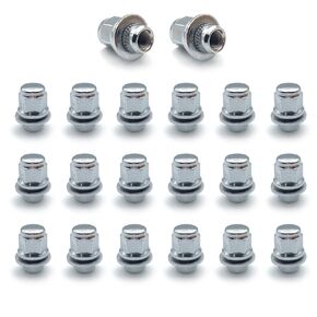 M12x1.5 Lug Nuts, 20PCS Chrome Wheel Lug Nuts Compatible with Avalon Camry Highlander Prius Sienna, IS300 LFA CT200h HS250h GS450h and More, Mag Lug Nut with Washer