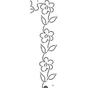 Quilting Creations Floral Border Quilt Stencil Continuous, 2"