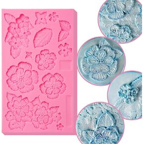 Rose Vine Lace Silicone Mold, European Relief Fondant Mold for Cake Decorating, Valentine's Day, Anniversary Cupcake Topper, Chocolate, Cookies, Flower Paste, Marzipan, Gum, Resin, Clay