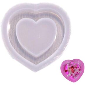1pcs Blue and Pink Shaker Keychain Mold Quicksand Epoxy Popsicle Resin Shaker Mold Silicone Tool Pendant Bear Charm Chain Key Craft Mold Star Jewelry Casting Supplies