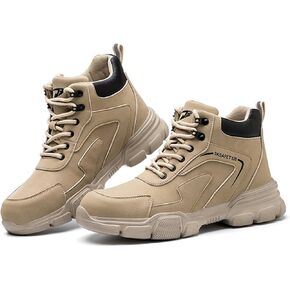 Waterproof Work Boots for Men Women Steel Toe Shoes Lightweight Indestructible Slip Resistant Construction Safety Boots