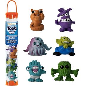 Safari Ltd. Friendly Aliens Designer TOOB - 6 Miniature Alien Figurines - Fun Toy Set for Boys, Girls, and Kids Ages 3+