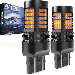Amber BAY15D 1157 LED Bulbs Yellow Canbus Error Free Turn Signal Lights BAY15D Led Built-in Resistor No Hyper Flash No Errors For Blinker Light Indicator Light Side Marker Light Bulbs(2 PCS)