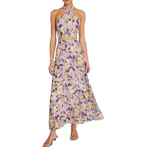 Club Monaco Women's Printed Paneled Maxi Skirt