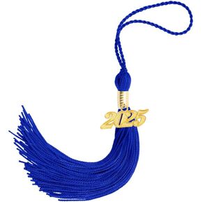 2025 Tassel Graduation, 2025 Tassel Blue Graduation Tassel 2025 Tassel for Graduation Cap 2025 Tassel with 2025 Year Gold Charms 2025 Graduation Cap Hat Tassel for Graduation Decorations Ceremony