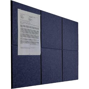 Large Felt Bulletin Board(48" x 36"),Cork Board Alternative,12 Pack Felt Wall Tiles with Safe Removable Adhesive Tabs,Notice Pin Board/Message Board/Vision Board for Office, School & Home