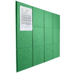 Large Felt Bulletin Board(48" x 36"),Cork Board Alternative,12 Pack Felt Wall Tiles with Safe Removable Adhesive Tabs,Notice Pin Board/Message Board/Vision Board for Office, School & Home