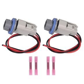 2 Set Rear License Plate Light Lamp Bulb Socket Connector Wiring Pigtail Harness Kit for Ford F-150 2004-2021 Ranger 1998-2011 Explorer 2006-2010 F81Z-13411-AA AL8Z-13411-B