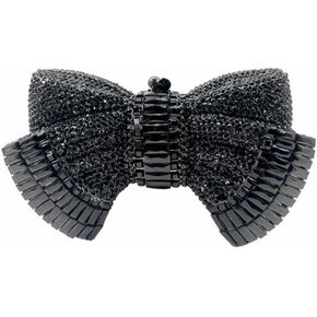 DJBM Sweet Bow Rhinestone Crystal Evening Clutch Diamond Evening Bags Purses and Handbags for Women Formal Party Wedding