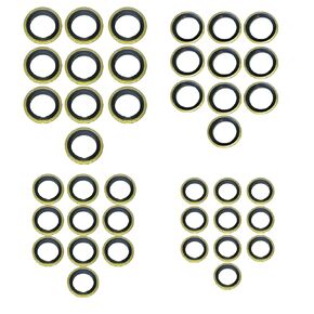 Fuel Sealing Washers Banjo Bolt Seal Washers 8mm 10mm 12mm 14mm 3963988 3918188 4934278 3963983 (40pcs, Each of 10) for Fuel System Cum-mins Exhaust 5.9L/6.7L 12V/24V