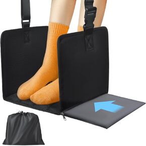 Airplane Foot Hammock for Plane Travel, Airplane Travel Essentials, Foot Rest with Support & Wider Flat Base, Office Under Desk Foot Rest, Airplane Essentials to Relax Your Feet, Sleeping Accessories