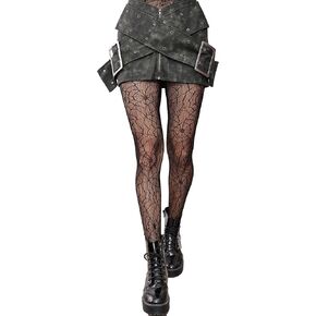 Spiderweb Tights, Sexy High Waist Fishnet Stockings for Women - Premium Women's Stretchy Fishnet Tights, Trendy and Comfortable Halloween