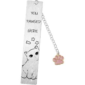 Cat Bookmark Book Marks for Reading Women Cat Themed Gifts for Cat Lovers Book Lovers Gifts Cat Paw Gifts Christmas Stocking Stuffers Birthday Gifts for Cat Mom Dad Cat Owner Gifts Bookworm Gifts