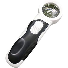 16X Handheld Jewellery Magnifier with 2 LED Lights for Hobby Reading Crafts Macular Degeneration
