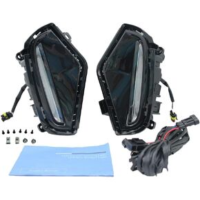 Dual Color White DRL Daytime Running Light/Amber Turn Signal, 2019-2023 Compatible with Toyota Compatible with RAV4, Lower Bumper Turn Signal Lamp Front Fog Light