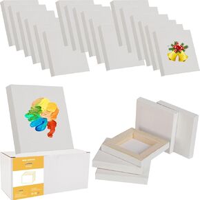 Small canvases for Painting, Pack of 24,3" x 3" Inches Mini Canvas, Small Canvas for Professional Adults, Art Supplies, for Acrylic Pouring and Oil Painting