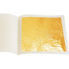 KINNO - 24 Karat Edible Gold Leaf Sheets - 10 Sheets 24K Gold Leaf - Gold Leaf Sheet Size 3.15in x 3.15in - Cake&Desserts Decorations, Crafting, Art, Makeup and More