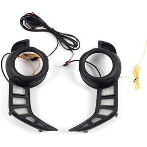 HIGH FLYING for Toyota 4Runner 2014-2024 Car Accessories LED Fog Light Day Lights DRL Daytime Running Lights 2PCS of A Kit, NOT Fit Limited (White & Amber Lighted)