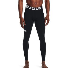 Under Armour ColdGear Mens Leggings MT Black-White, Medium Tall