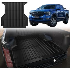 Truck Bed Mat Compatible with 2004-2024 Titan 5.5FT All Weather Protection Waterproof Short TPE Truck Bed Liner Heavy Duty Truck Mat 3D Custom Fit Cargo Mat for Titan Accessories Black