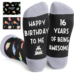 Zmart 16th Birthday Gifts Ideas for Boys - Socks for 16 Year Old Boys Girls, Gifts for Teen Boys Girls Age 16