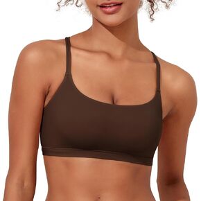 Women's Racerback Bralette Scoop Neck No Padding Wireless Bra Seamless Everyday Bra