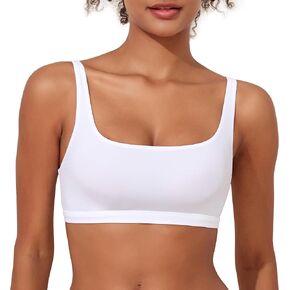 PrettyGuide Women's Wireless Scoop Neck Bralette Seamless Bra No Underwire Unlined Comfortable Bras