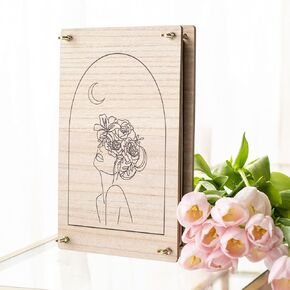 Nordic Moon Flower Pressing Kit for Adults - Large Flower Press Measures 11 x 7 Inches - Press Up to 5 Layers of Flowers - Great Gift for Any Creative Plant Lover