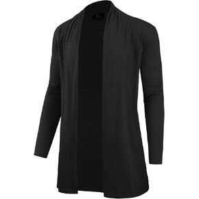 Lars Amadeus Cardigan for Men's Ruffle Shawl Collar Long Sleeve Open Front Lightweight Drape Cape Overcoat