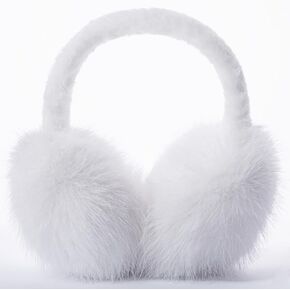 Winter Ear Muffs for Women Men - Foldable Fuzzy Earmuffs Faux Fur Ear Warmer, Perfect Ear Covers for Cold Days