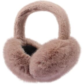 ACTLATI Women Winter Earmuffs Plush Ear Muffs Foldable Faux Fur Ear Warmers Outdoor Ear Covers For Female Girls