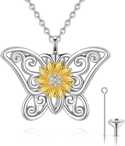 Butterfly Urn Necklace for Women 925 Sterling Silver Ashes Jewelry Keepsake Pendant Memorial Locket Ash Holder for Women in Saudi Arabia