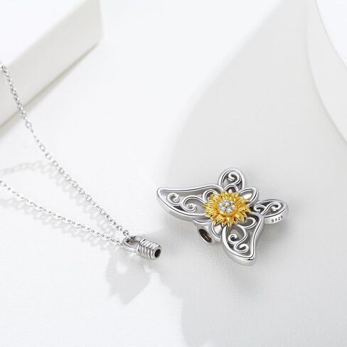 Butterfly Urn Necklace for Women 925 Sterling Silver Ashes Jewelry Keepsake Pendant Memorial Locket Ash Holder for Women in Saudi Arabia