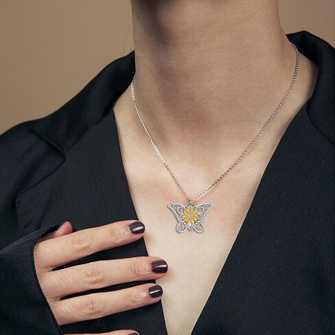 Butterfly Urn Necklace for Women 925 Sterling Silver Ashes Jewelry Keepsake Pendant Memorial Locket Ash Holder for Women in Saudi Arabia