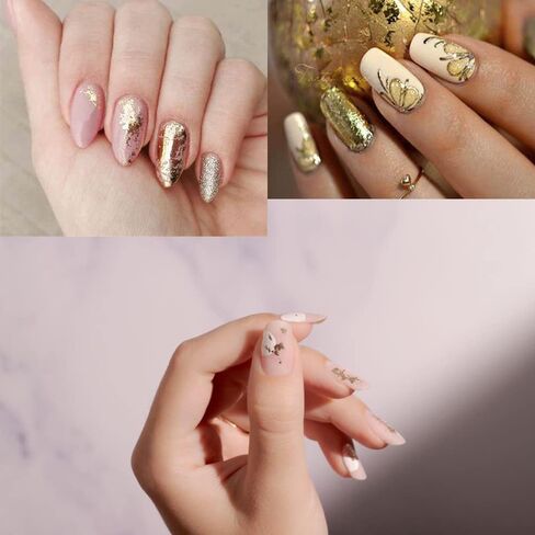 600pcs Gold Leaf Sheets, BetterJonny 12 Colors Imitation Gold Foils Sheets 3.15 * 3.35 Inches Metallic Leaf Paper for DIY Art Decoration, Nails, Furniture in Saudi Arabia